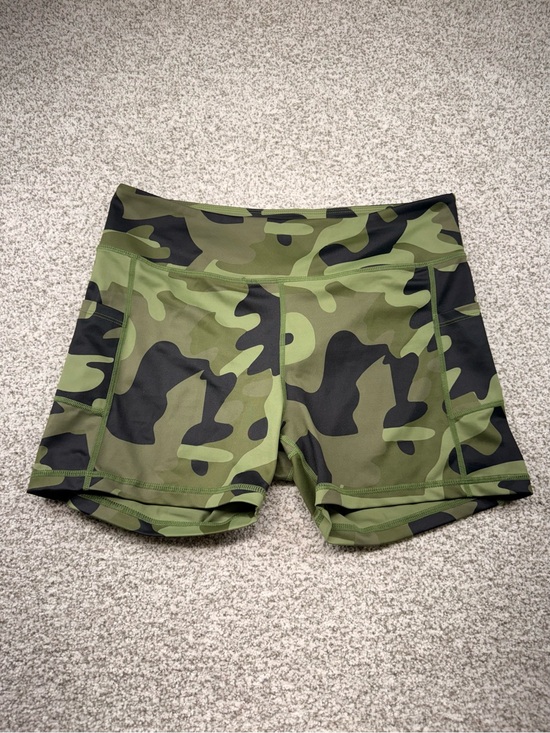 Zyia Active Pants - Womens ZYIA Active Green Black Camouflage Light n Tight Pocket Hustle Shorts XXL